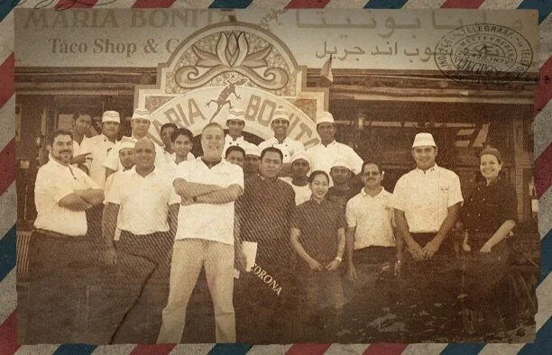 The María Bonita team in front of the restaurant